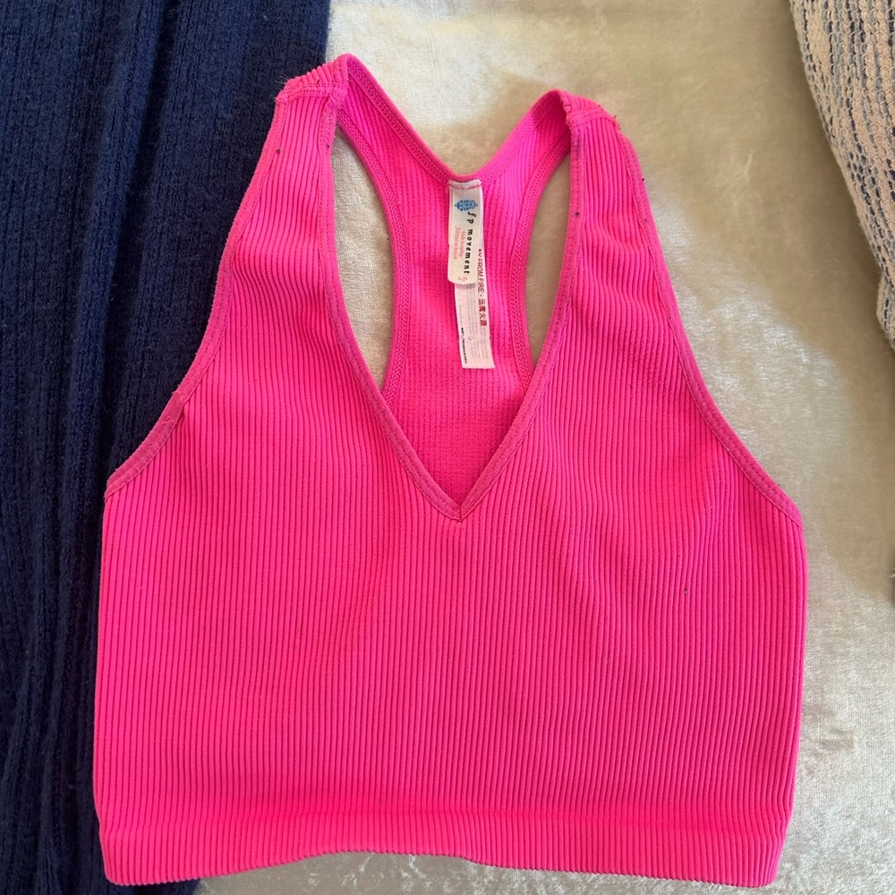 Free People Movement Women’s Pink Ribbed Tank